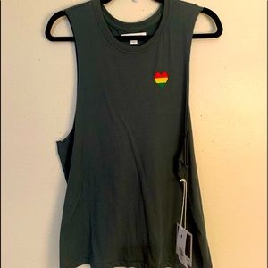 NWT Spiritual Gangster L tank top Equinox rainbow